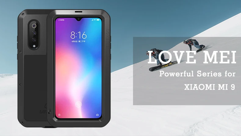 Чехол накладка для Xiaomi Mi 9 Explorer металлический алюминиевый ударопрочный|Бамперы| |