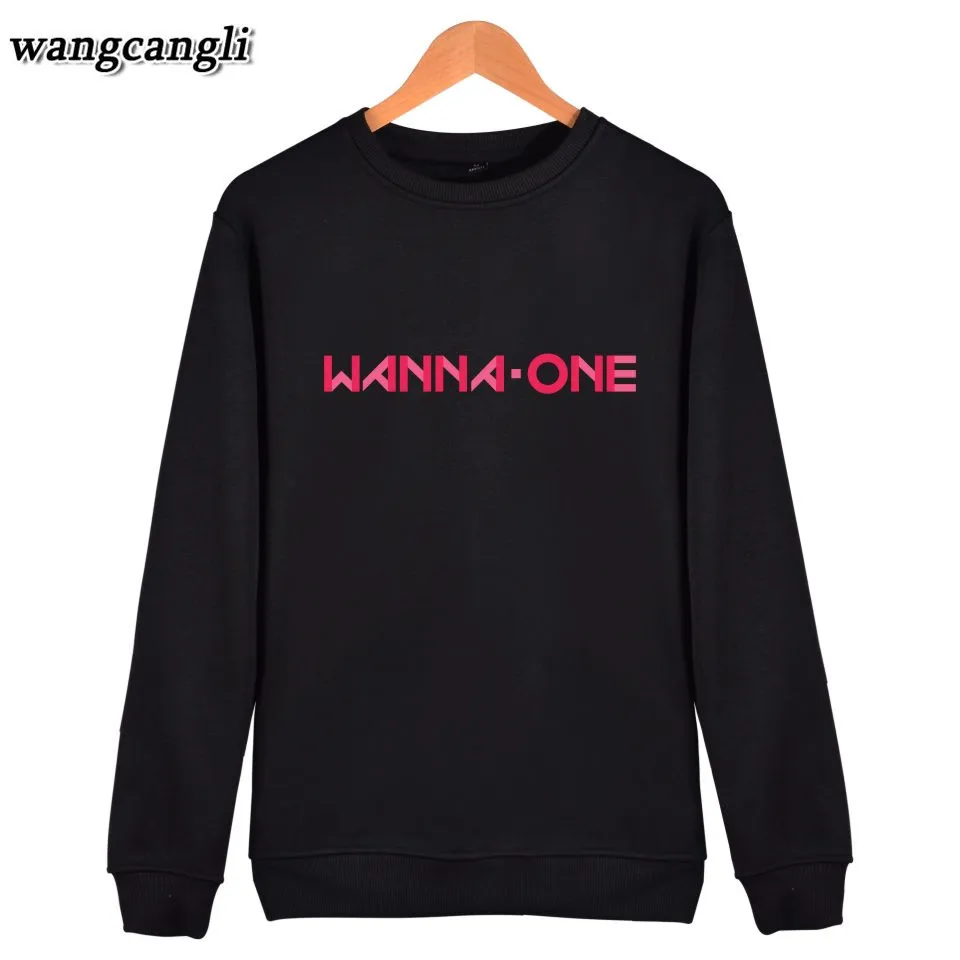 Kpop Wanna One Свитшот Harajuku бойфренд стиль унисекс толстовки спортивный костюм хлопок