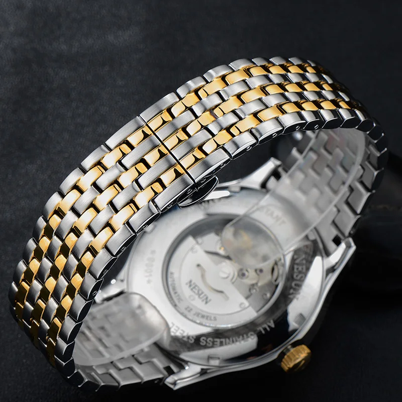 Швейцарский роскошный бренд NESUN автоматические мужские часы с автоподзаводом