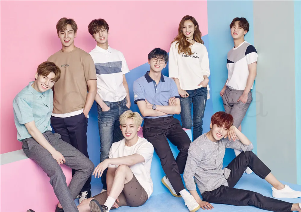 Monsta X постеры, K-POP, наклейки на стену с белым покрытием, бумажные принты, высокое разрешение, украшение для дома, искусство для дома, бренд