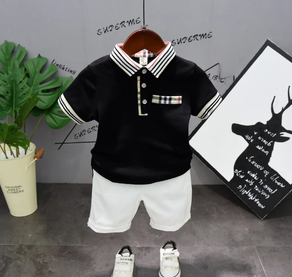 Boys sport style t-shirt + shorts two-piece boys clothing baby boy sets children's set kid's summmer suits more color 11 |