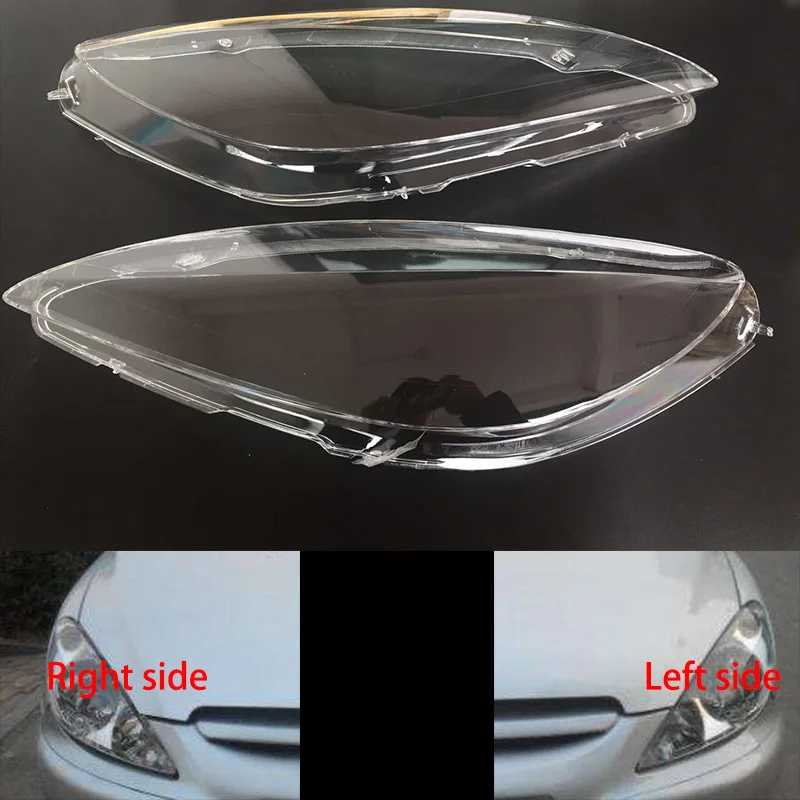 Для peugeot 307 2003 2004-2007 передние фары прозрачные абажуры лампы оболочки маски фары крышка объектива фары стекло