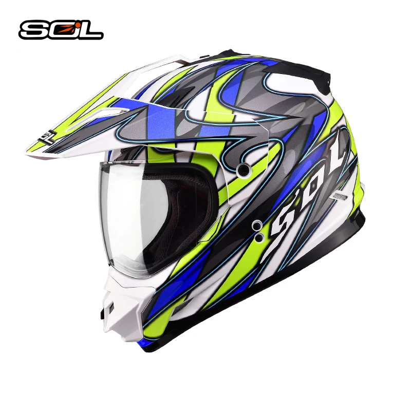 Шлем для мотокросса SOL шлем бездорожья шлемы приключений мотоциклетный гоночный