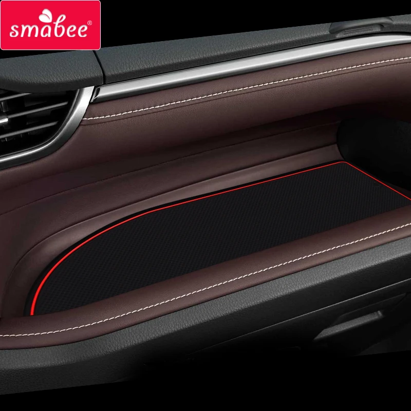 smabee Gate slot pad For TOYOTA VOXY NOAH 80 85 A series of 2015-2017 Interior Door Pad/Cup Dust mats Non-slip 19PCS red white |