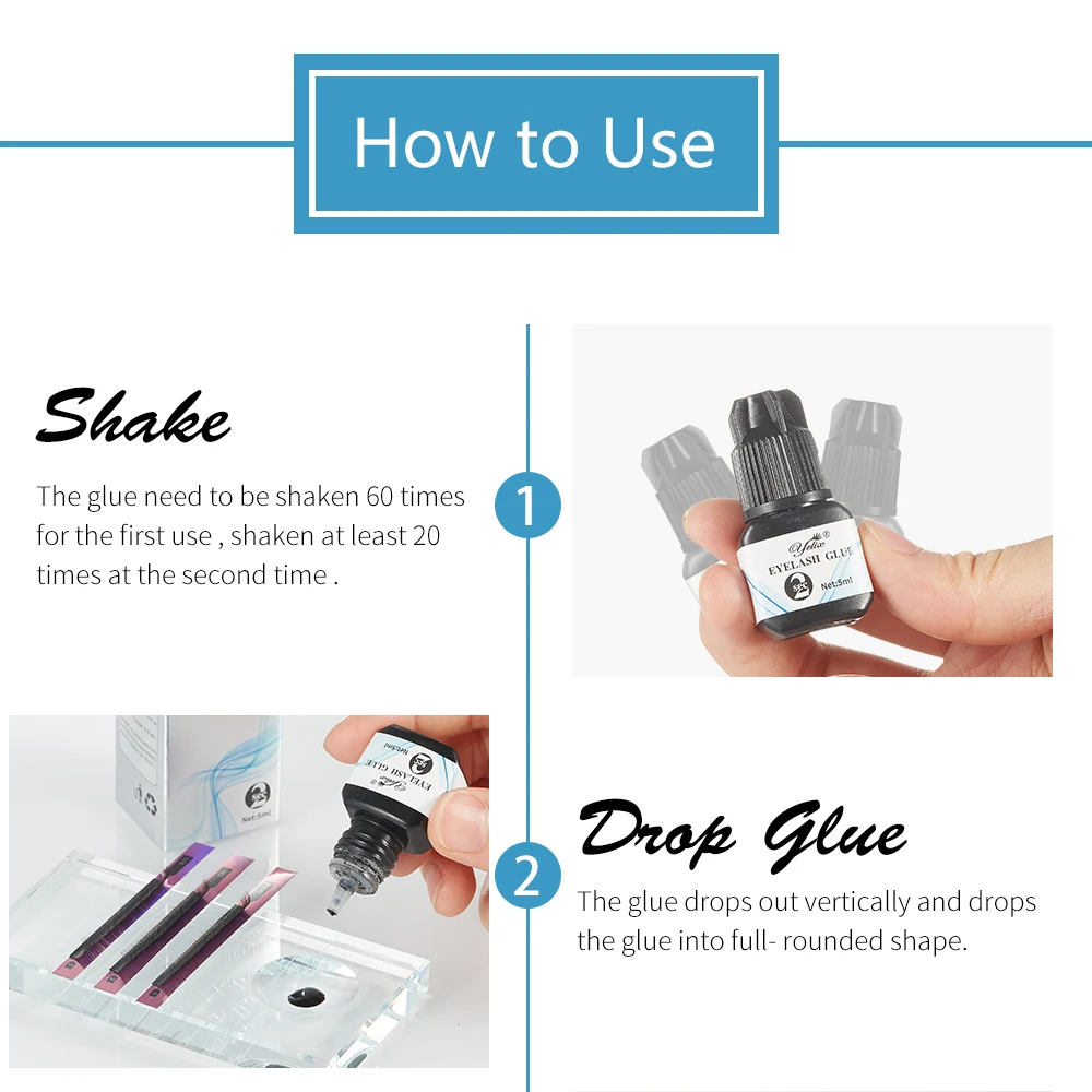 Накладные ресницы черного цвета клей накладные 2 3 секунды для наращивания ресниц