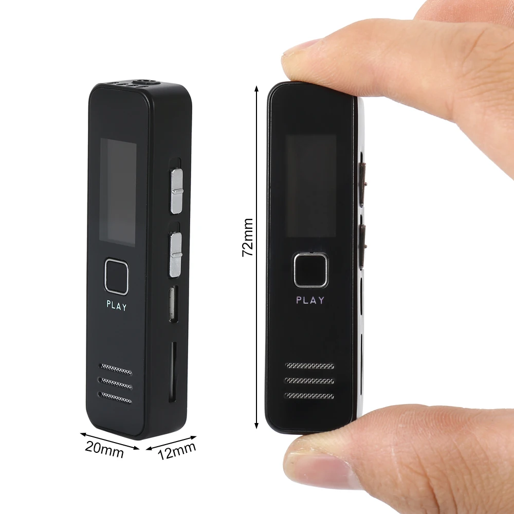 Mini Digital Voice Recorder Audio Pen Dictaphone Small Sound Meeting Class With Mic WAV MP3 Player Support 32GB TF Card | Электроника