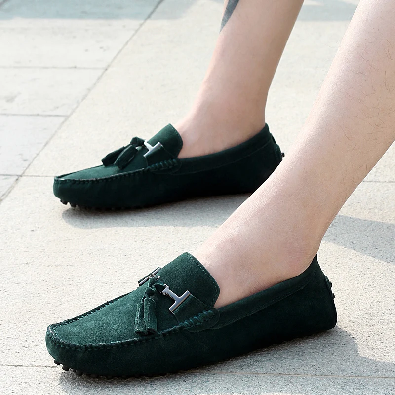 GOXPACER Spring Summer Loafers Boat Shoes Tassel Metal Buckle Men Genuine Leather Casual Fashion Single 2018 New | Обувь