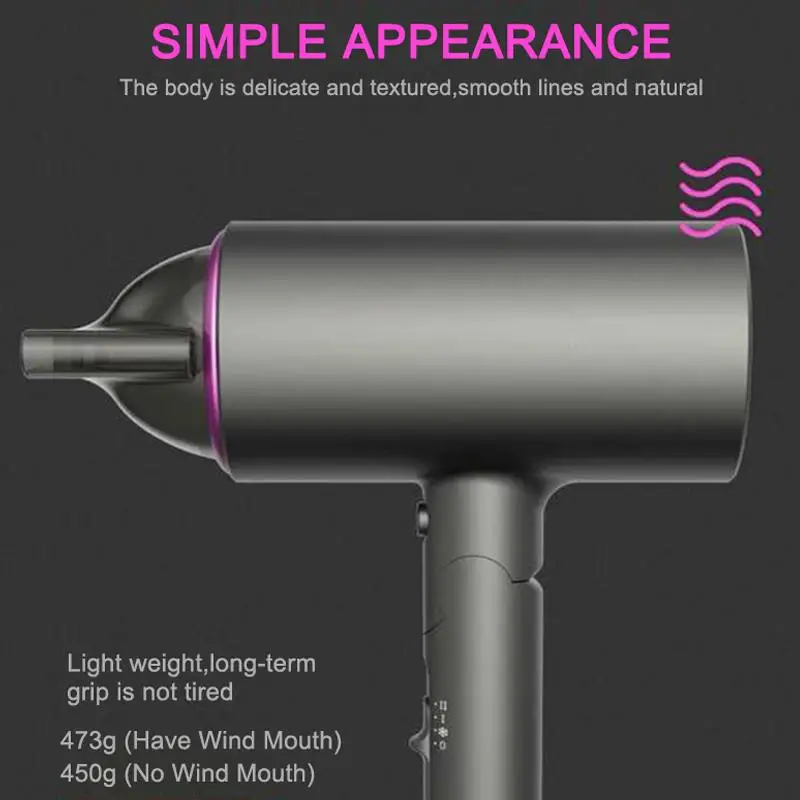 Портативный складной фен для волос с отрицательными ионами мощный электрический