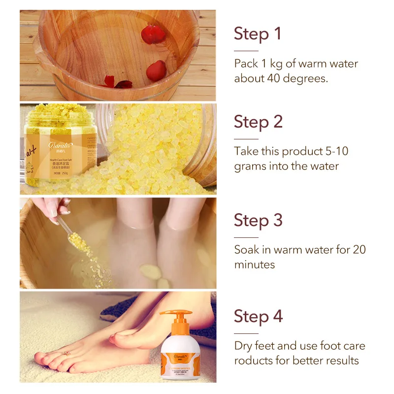 Daralis ванна для ног кристалл имбирь Эфирное масло Спа ванны порошок уход за кожей