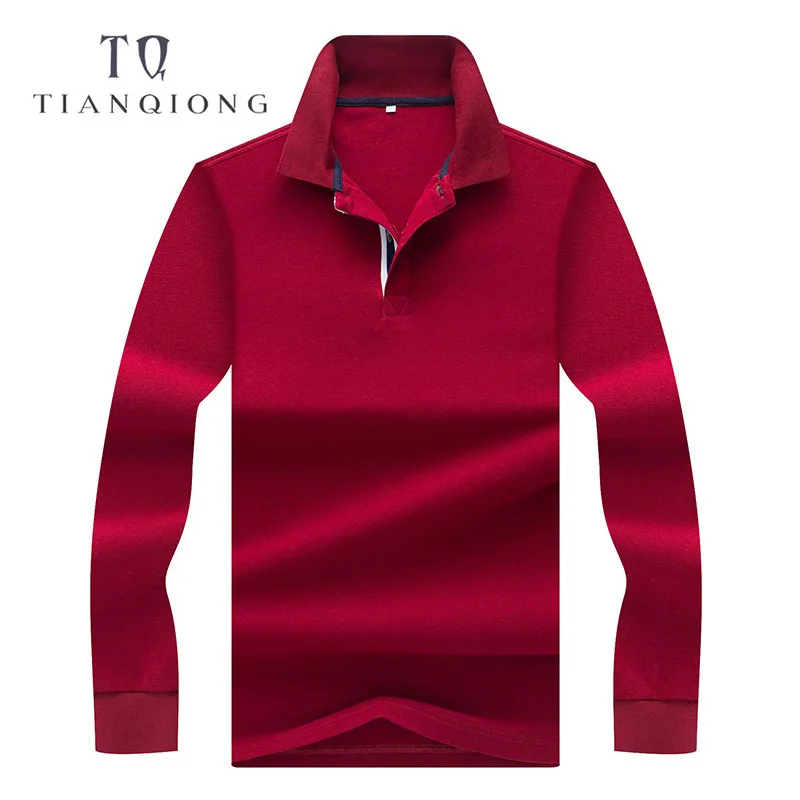 Новое поступление Осень зима модная мужская рубашка поло TIAN QIONG брендовая
