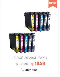 12 шт. в упаковке, 29XL 2991XL чернильных картриджей совместим с Epson XP-235 XP-245 XP-247 XP-332 XP-335 XP-432 XP-435 XP-445 принтер