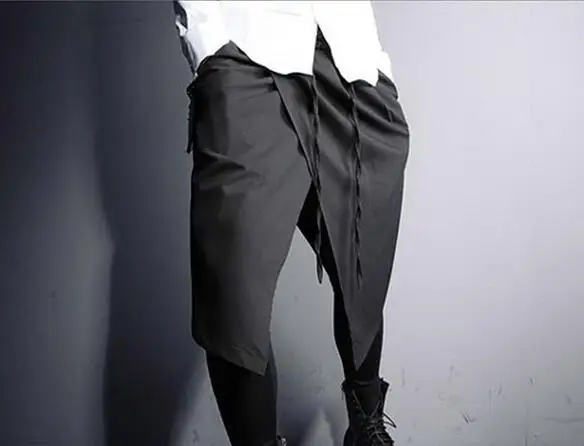 

M-2XL HOT / Spring Men's New Personal fashion fake two boot trousers for casual wear