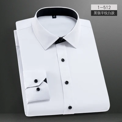 picture color FAISIENS Мужская рубашка размера плюс 8xl 9xl 10xl 12xl 14xl осень лето синий длинный рукав бизнес большой размер Модная Рабочая Рубашка - Цвет: picture color