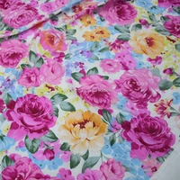 160cmnew purple big floral 100 cotton fabric rose printed cotton patchwork tecido width 160cm