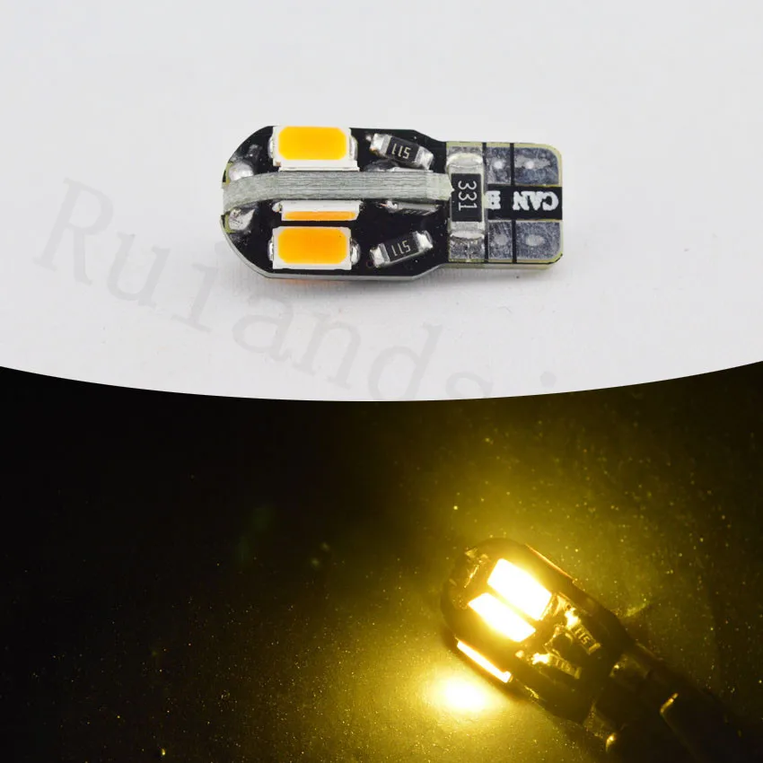 2/4 шт. 194 W5W 501 5730 8SMD белого красного желтого и боковые зеркала автомобиля хвост
