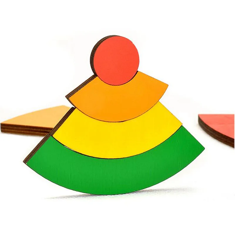 29 шт. Goki обучающая красочная деревянная игра головоломка игрушка доска ребенок