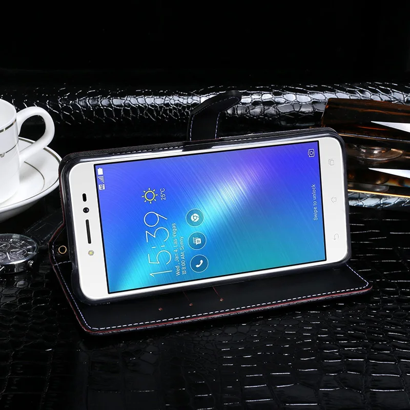 Itgoogo для Asus Zenfone Live ZB501KL чехол Роскошный кожаный флип защитная задняя крышка-чехол