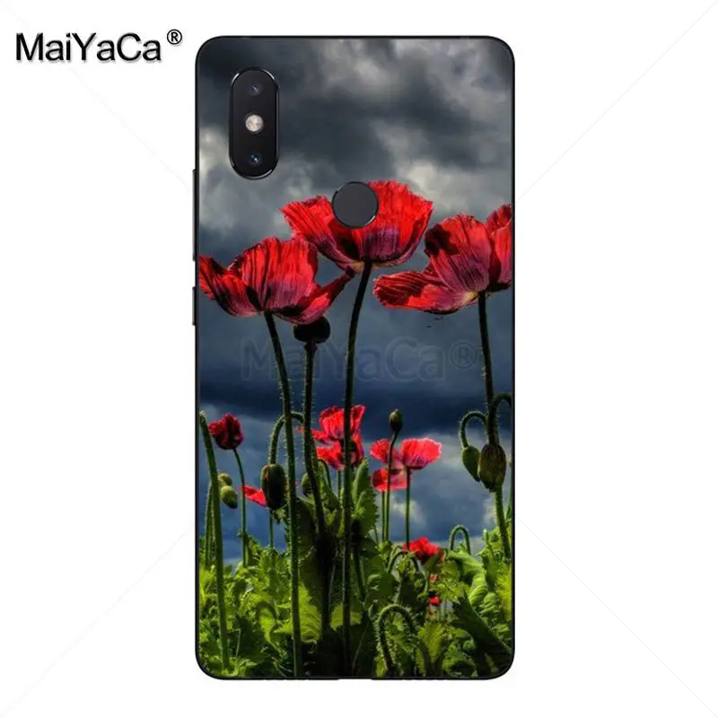 MaiYaCa красный Маки васильки новейший модный роскошный чехол для телефона xiaomi mi 8se 6