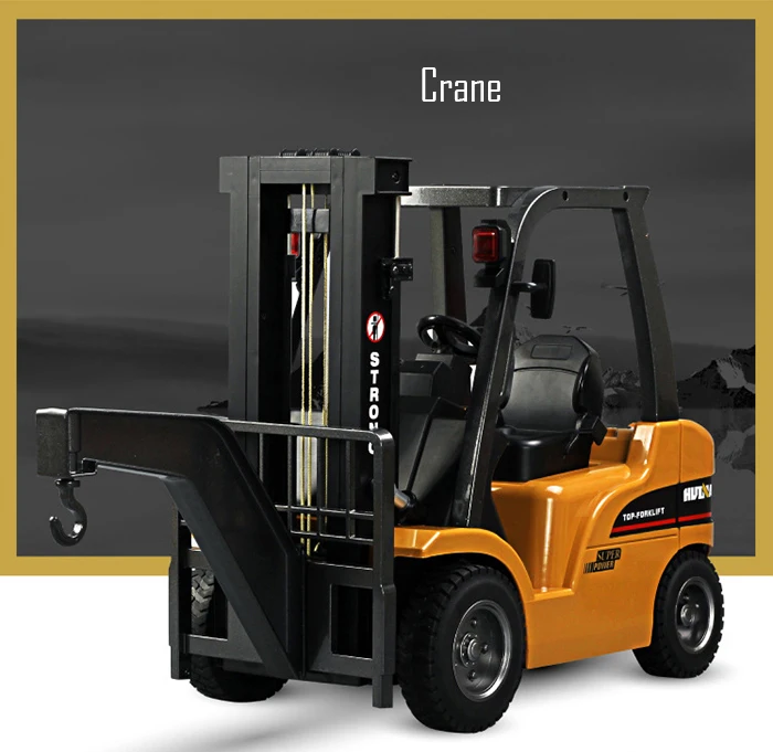 HUINA TOYS 1577 1/10 8CH Сплав RC Автопогрузчик кран грузовик строительная машина автомобиль игрушка со звуком светильник верстак Лифт RTR