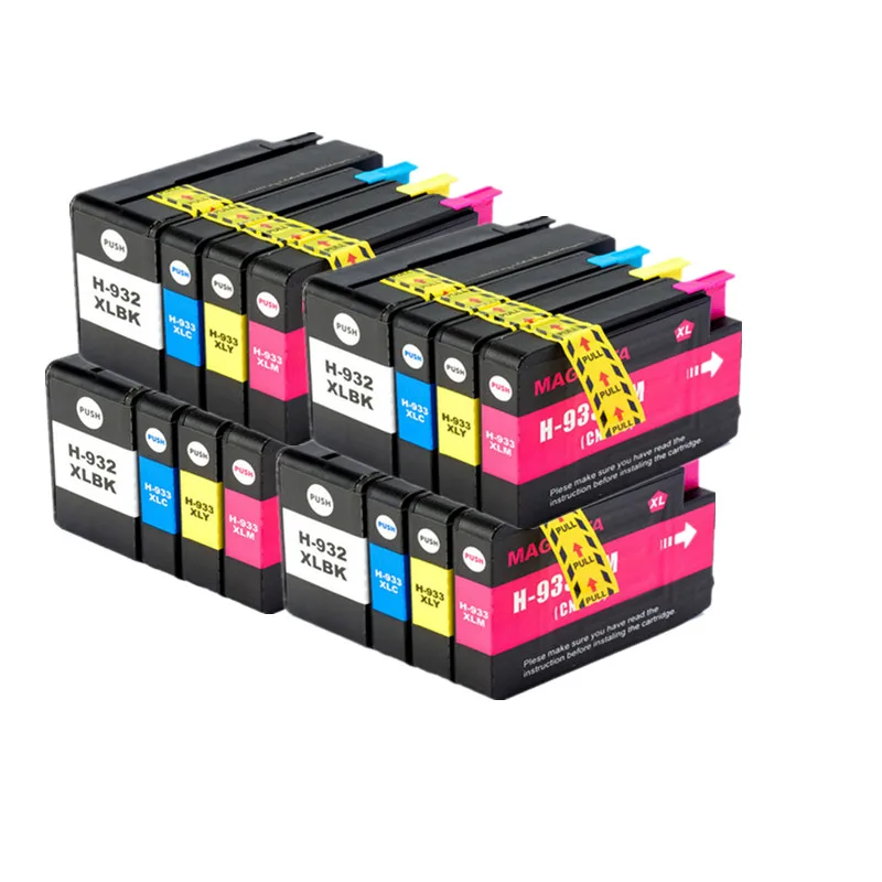 4SET 932XL 932 933 для hp 932 933XL сменный чернильный картридж для hp Officejet 6100 6600 6700 7110 7610 7612 принтер - Цвет: 4SET