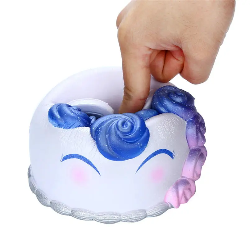

Drop Shipping Cute kawaii Anti-stress Squishies Galaxy Unicor Cake Toy Super Slow Rising Fruits Scented Stress Relief Toys 20