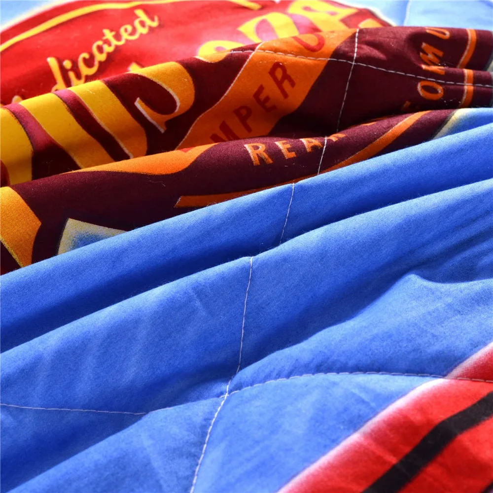 Голубое диснеевское покрывало для мальчиков с принтом мультипликационных