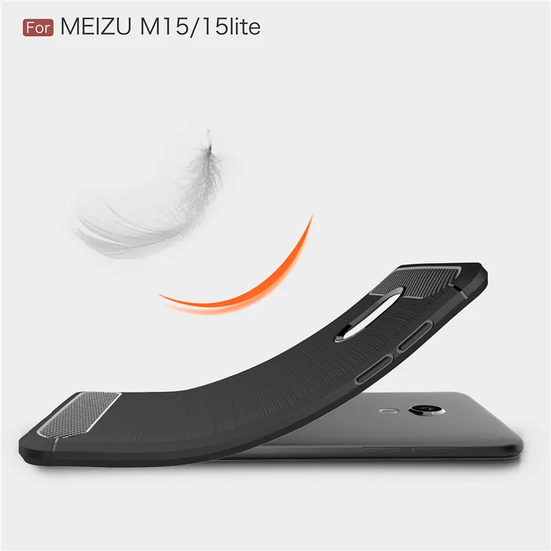 Чехол Fecoprior 15 Lite для Meizu M15 задняя крышка из углеродного волокна тонкий роскошный