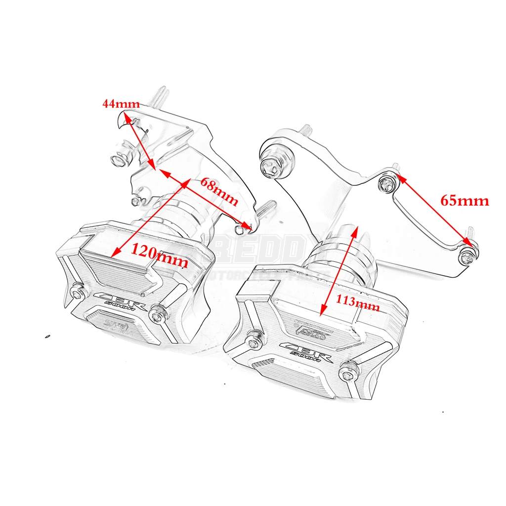 X Design Frame Sliders Anti Crash Pad Engine Cover Protector Falling Protection Fairing Guard For Honda CBR500R CBR500 R 14-2016 |