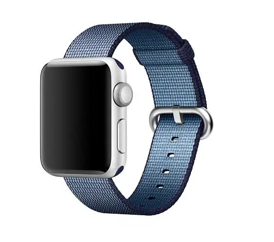 Серия 5/4/3/2/1 сплетенный ремешок для наручных часов Apple Watch нейлоновым ремешком Спортивная петля 38 мм/42 мм, ремень для наручных часов iwatch, голубым опалом геометрической формы