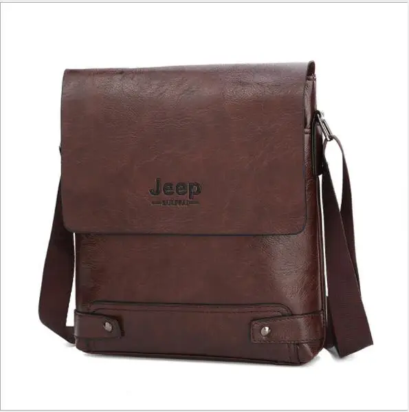 New Jeep Men's Bag Business Bag Men's Shoulder Messenger Bag Jeep Leather Casual Bag