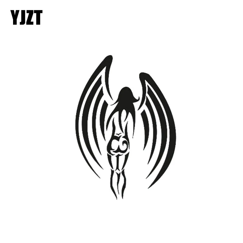 YJZT 9 3*13 2 см Обнаженная идеальная фигурка ангела наклейка черный/серебристый цвет