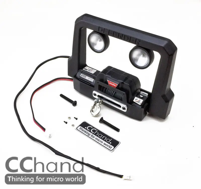 CC рукой металлический задний бампер света и лебедки для RC4WD gelande II land rover Defender D90/D110 радиоуправляемая Игрушечная машина