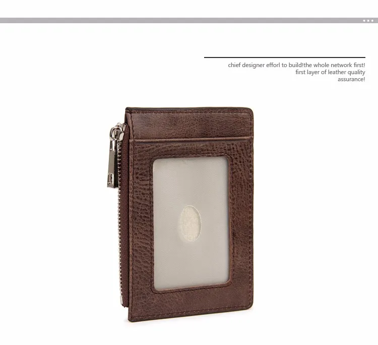 Брендовый мужской кошелек, RFID Блокировка, натуральная кожа, тонкий кошелек, маленький ультра-тонкий компактный кошелек, держатель для карт, Мужской дизайнерский Кошелек для монет