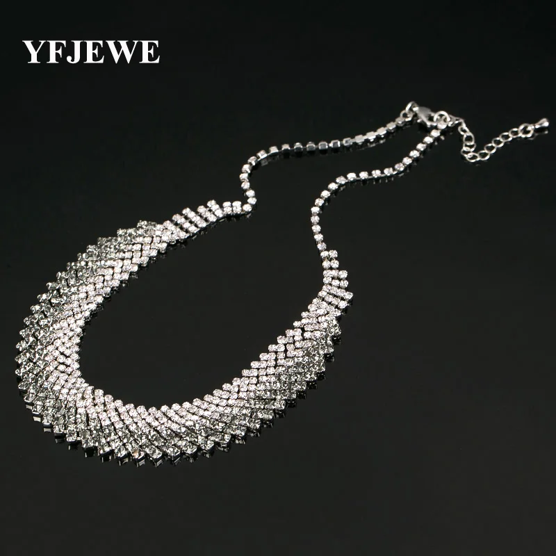 Женское Ожерелье с кристаллами YFJEWE модное ожерелье чокер на свадьбу и выпускной #