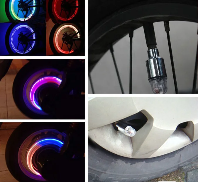 Автомобильная 7 Ступица колеса Индукционная вибрационная шина лампа для