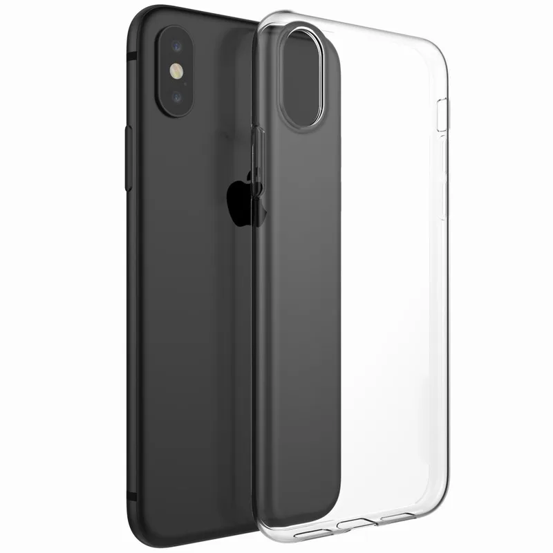 Portefeuille 10 шт. для iPhone X чехол ТПУ резиновый силиконовый чехол для Apple iPhone 8 Plus 7 6 S 6 S 5 5S SE 5C 4 4S аксессуары - Цвет: Прозрачный