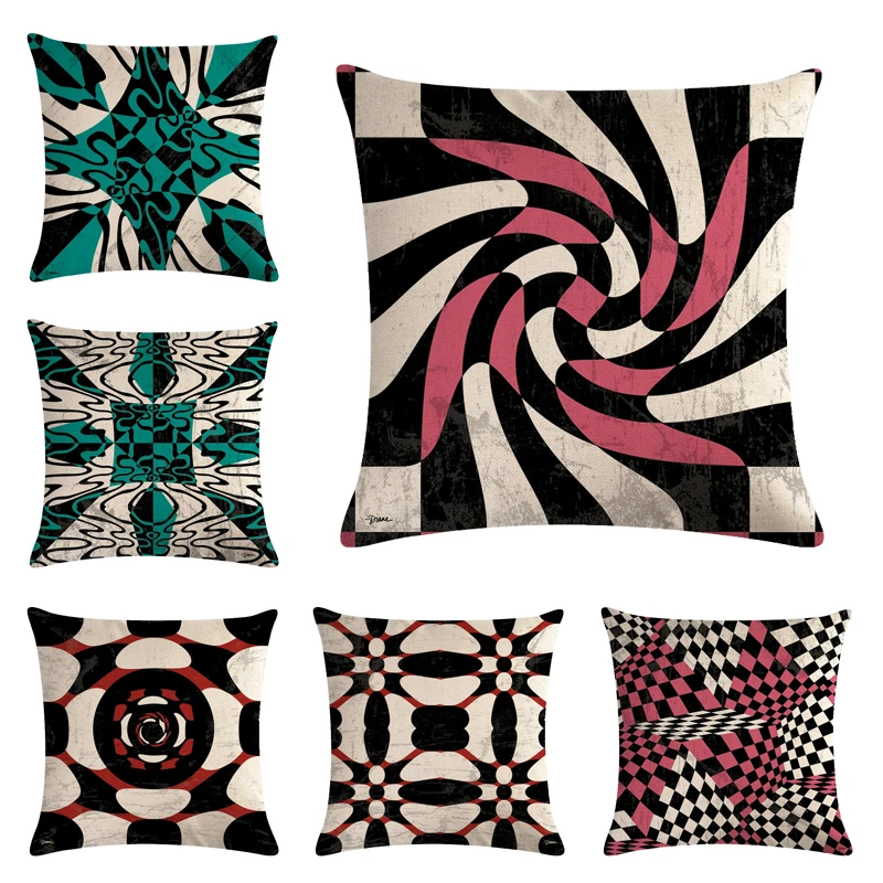 

Stereoscopic Geometry Cushion Cover Home Car decorative throw pillows New Arrival Funda Cojines wave coussin custom Almofad