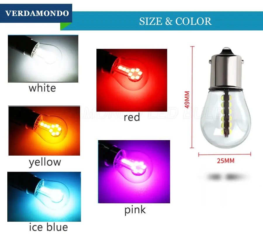 1 шт. 1156 BA15S 1157 BAY15D 18 SMD 3030 светодиодный светильник Поворотная сигнальная лампа тормозной светильник s Белый Желтый Красный DC 12V
