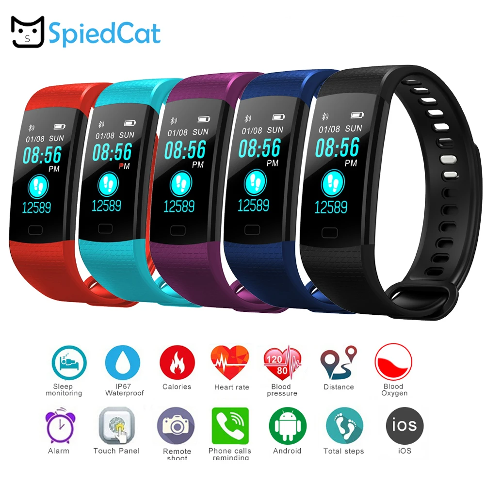 Smart Водонепроницаемый часы Цвет Экран браслет Heart Rate спортивной деятельности