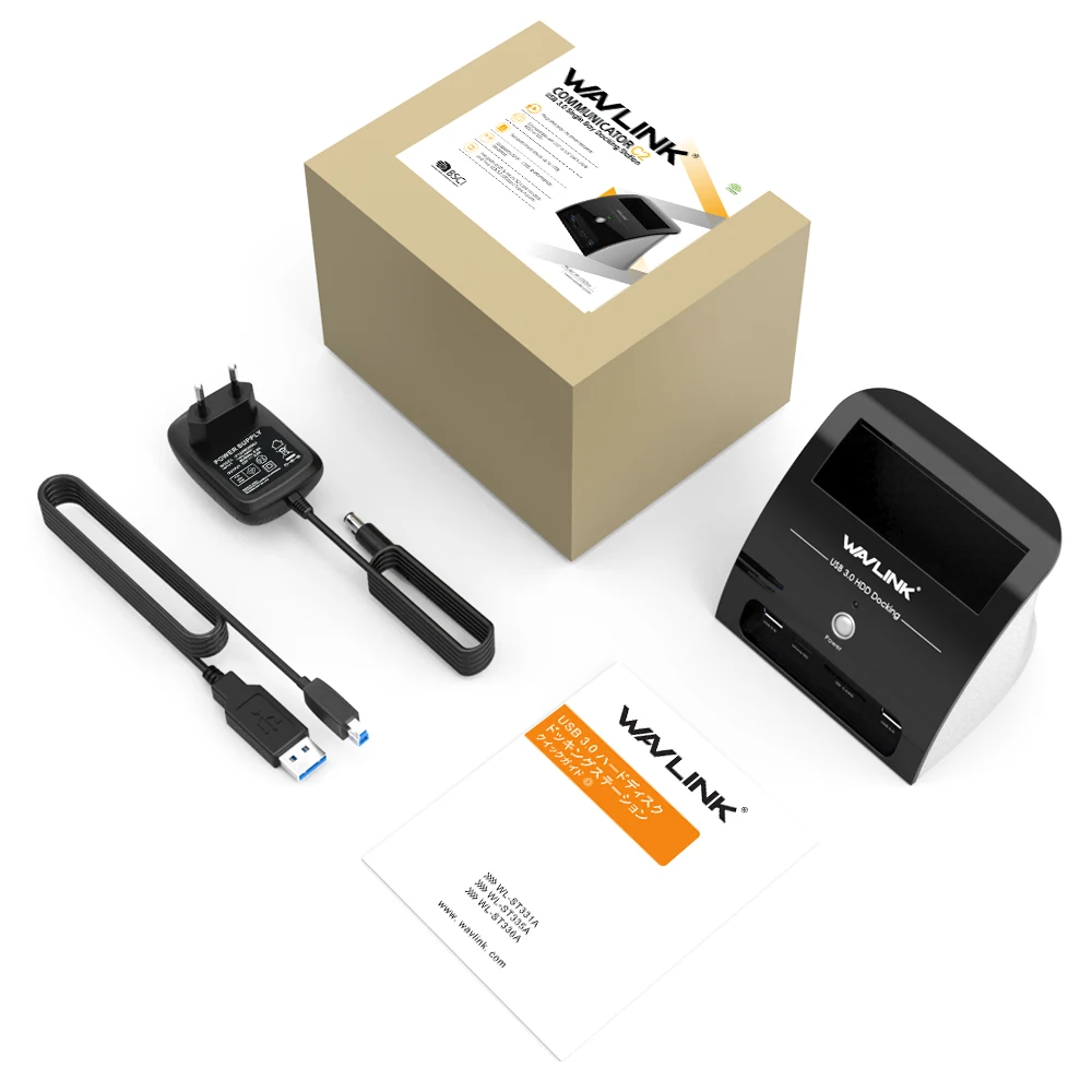 Wavlink USB 3 0 SATA HDD док станция с кардридером слот жесткий диск Внешний корпус чехол