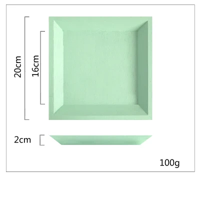 Green 20cm Деревянный поднос для макарони ручной работы прямоугольные Инструменты для торта вечерние украшения духи/макияж/Ювелирная тарелка для хранения - Цвет: Green 20cm