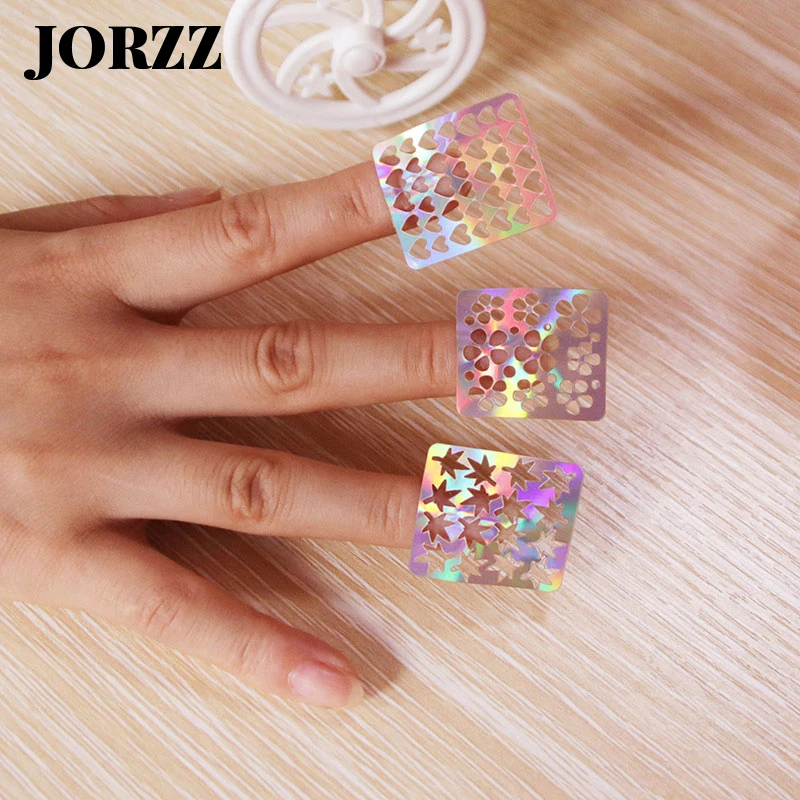 1 шт. Hollow Nail Art Наклейки блесток небольшой узор маникюр DIY переноса изображения