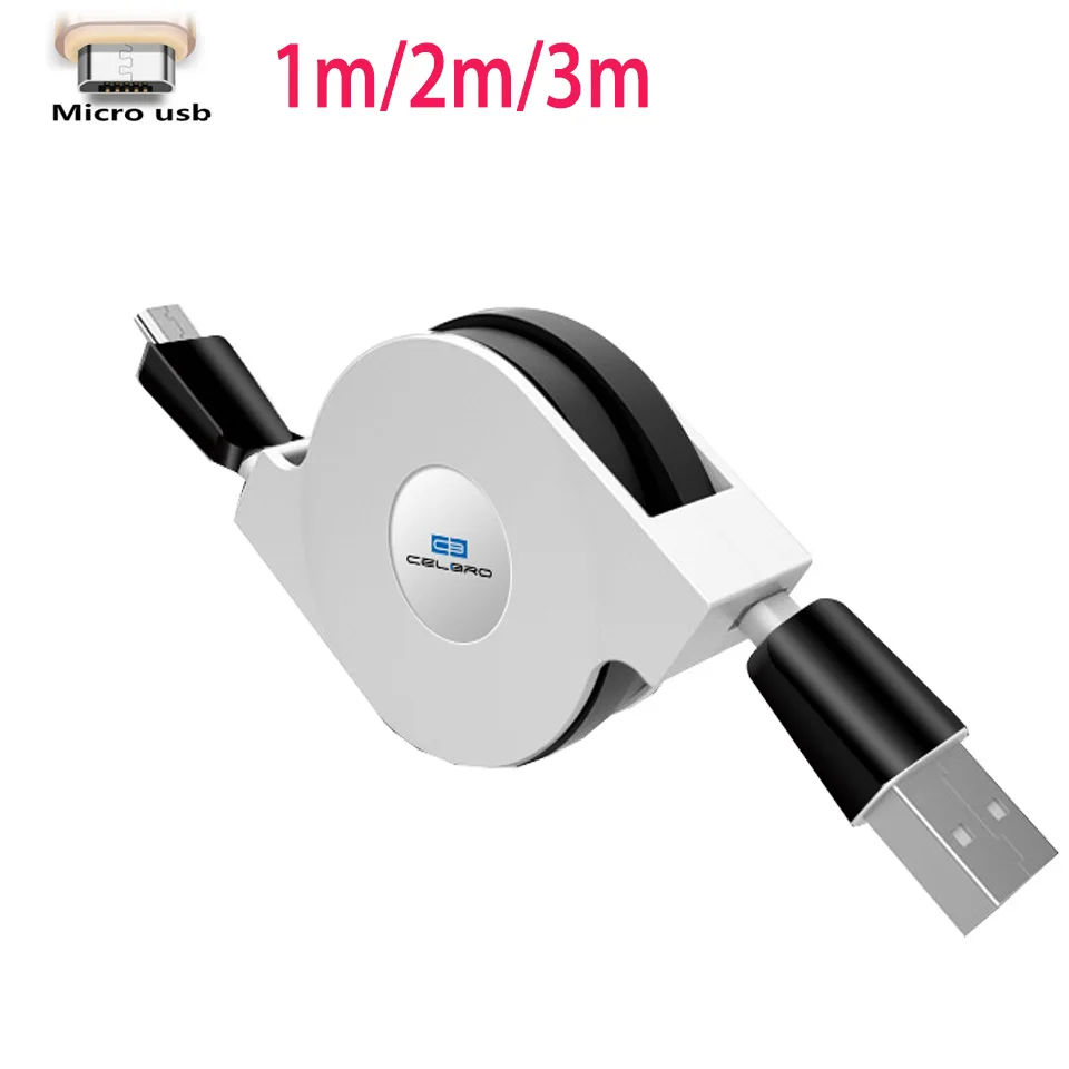 Выдвижной Micro Usb зарядный кабель для телефона 3 м/2 м/1 м Mikro Usb для huawei P9 Lite Honor 8 C 5a портативный Android зарядный кабель провода