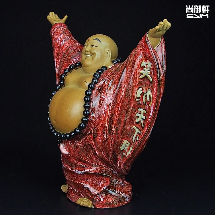 В стиле кукол Shiwan master craft boutique керамические украшения Zhaocai буддийские двери Maitreya