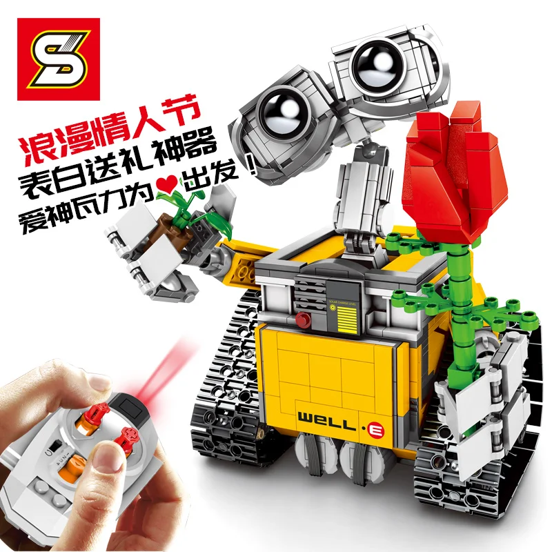 Набор моделей WALL E SY7007 Idea робот самоблокирующийся строительные блоки подарки на