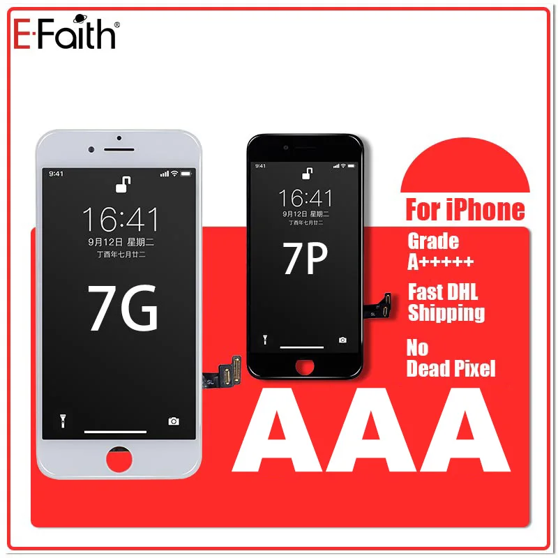 5 шт./лот ЖК-дисплей без битых пикселей для iPhone 7 7G 7P 7Plus с сенсорным экраном в сборе