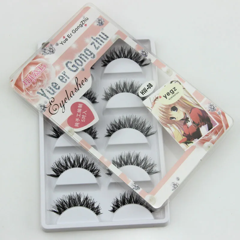 

5 Pairs/Set Natural Long Cross Soft False Eyelashes Comfortable Thick Fake Eye Lashes Extension Cosmetic Eye Beauty Tools