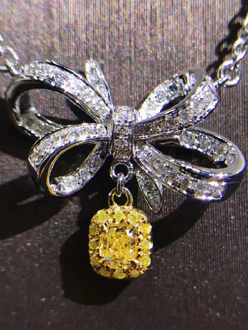 1 карат ct обручальное желтое кольцо с бриллиантом Moissanite подлинное 18K 750 Белое