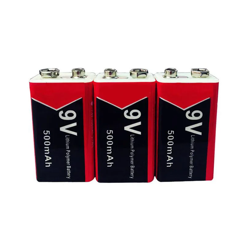 9V 500mAh usb lipo литиевая перезаряжаемая батарея для мультиметра, микрофона, дистанционного массажер с управлением ktv, 9v usb Батарея