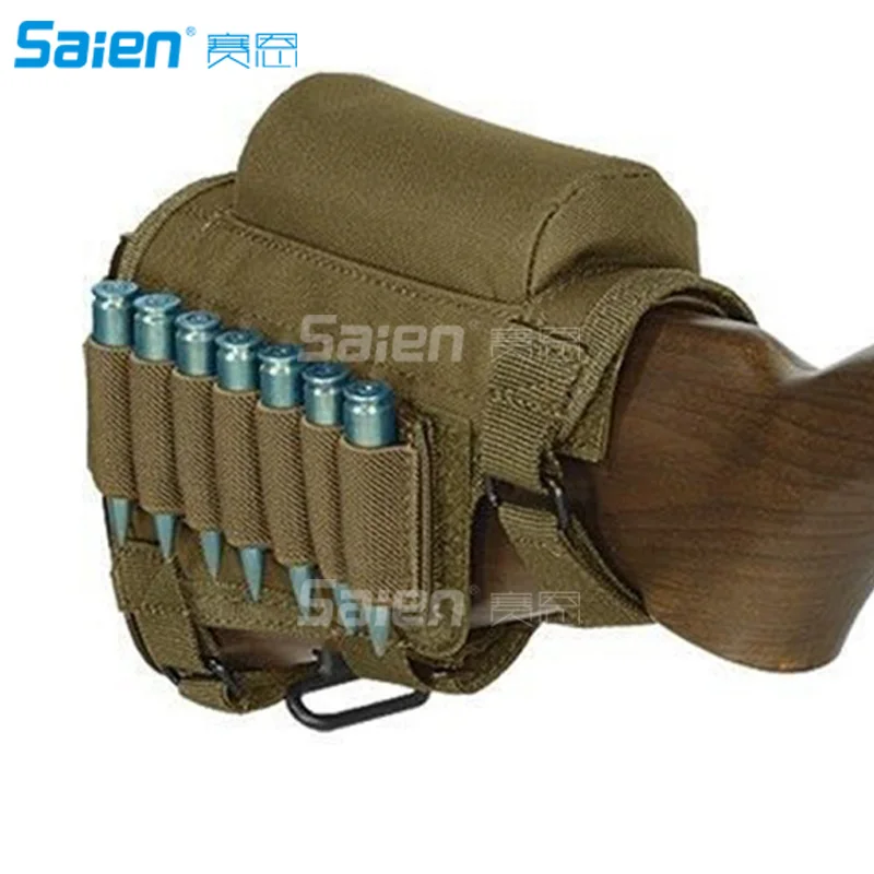 

Adjustable Tactical Buttstock Rifle Cheek Rest Pouch Holder